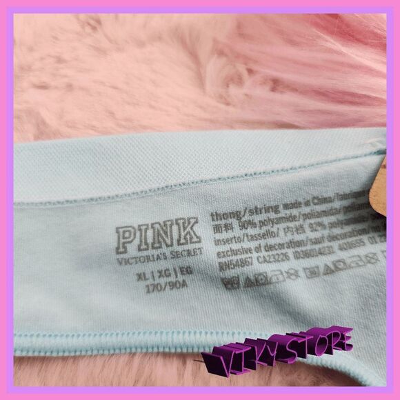 NWT VS PINK Blue Tanga: XL Multicolor Chic Comfort!  NWT - Picture 2 of 3
